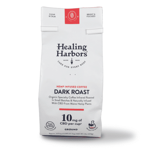 hemp infused coffee dark roast ground