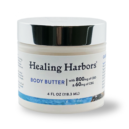 large cbd and cbg body butter made in maine with all natural ingredients